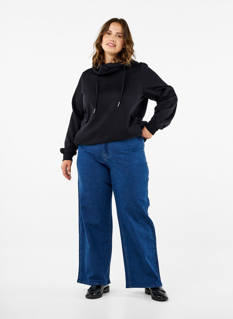 Jean large, Bleu, Model image number 0
