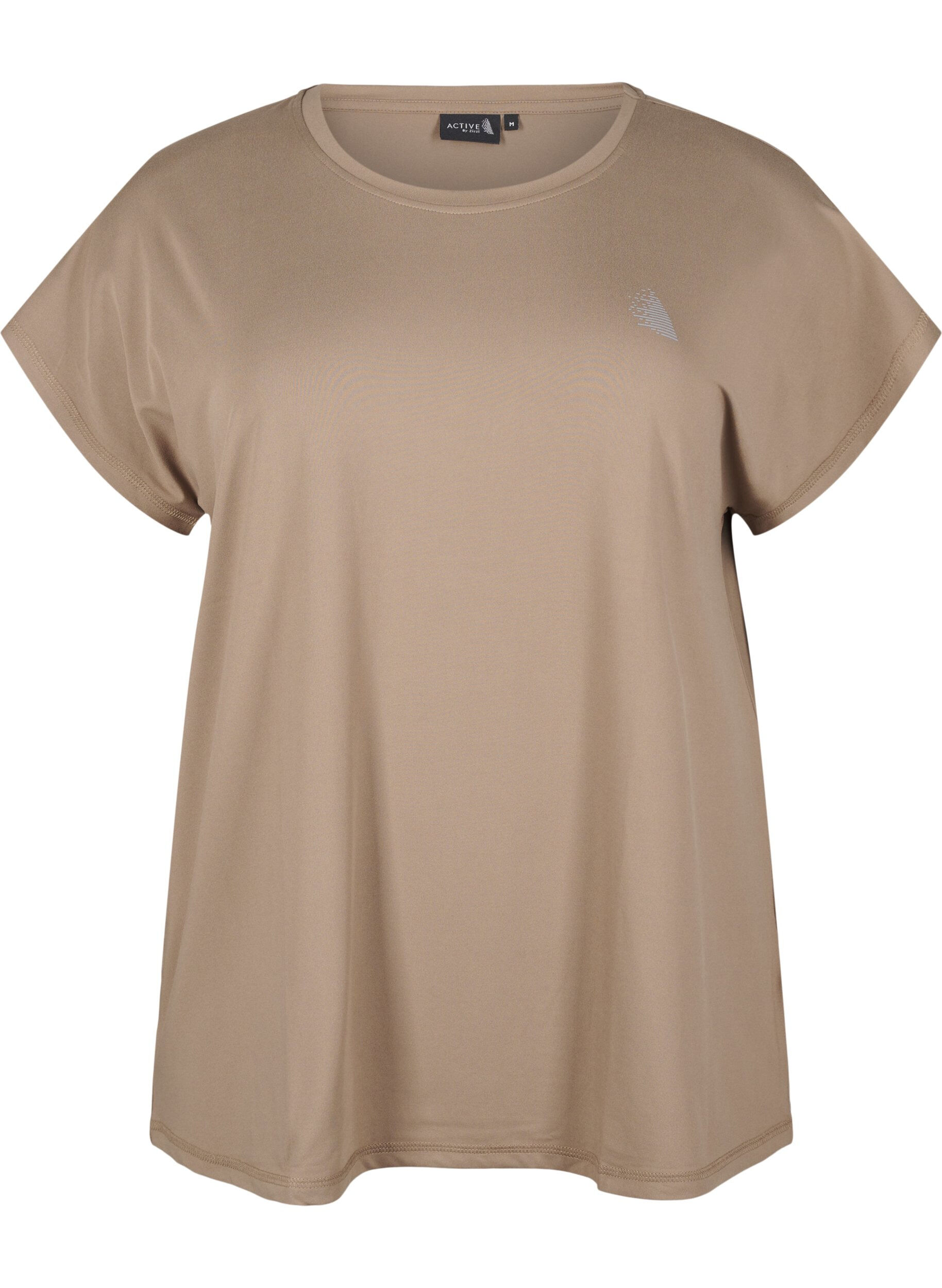 Zizzi T-shirt de sport uni, Beige, Packshot image number 0
