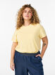 T-shirt basique en coton &agrave; col rond, Jaune clair, Model image number 0