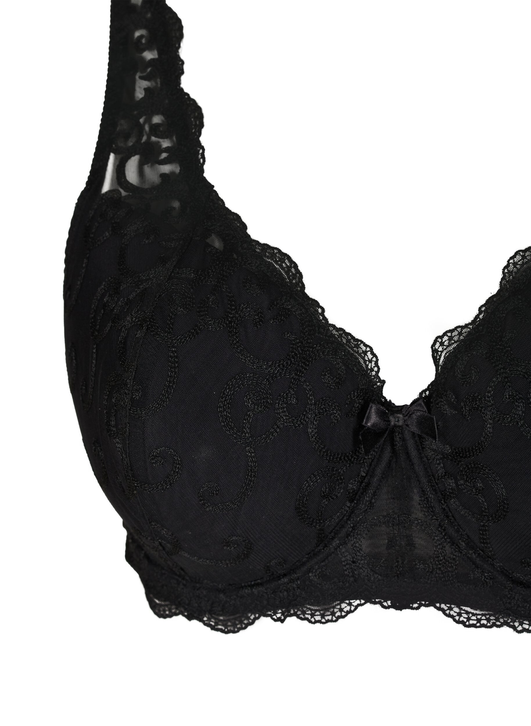 Zizzi Soutien-gorge rembourr&eacute; &agrave; armatures avec dentelle, Black, Packshot image number 2