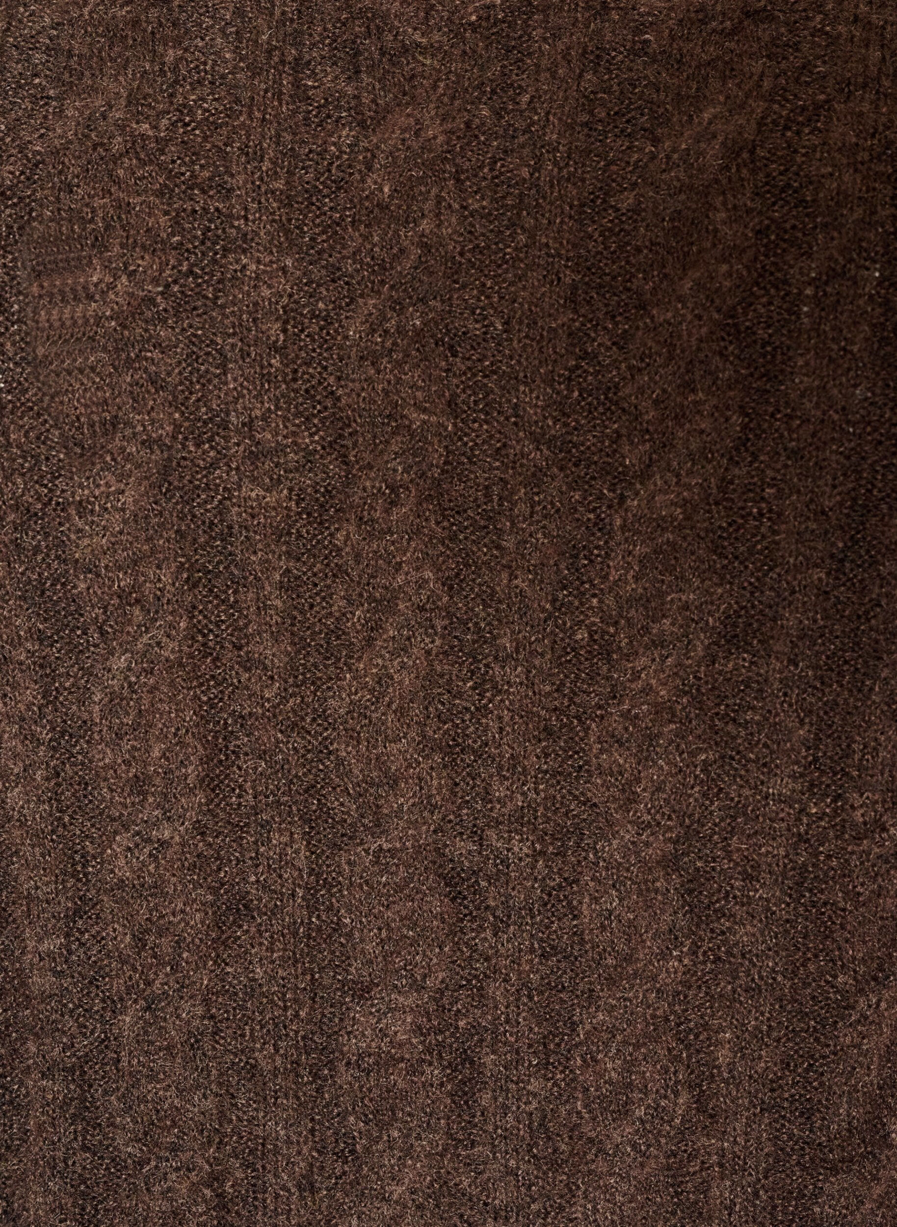ZizziBlouse en maille torsad&eacute;e avec col en V, Marron, Packshot image number 2