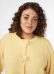 Cardigan en maille à manches courtes avec des nœuds, Jaune clair, Model image number 3