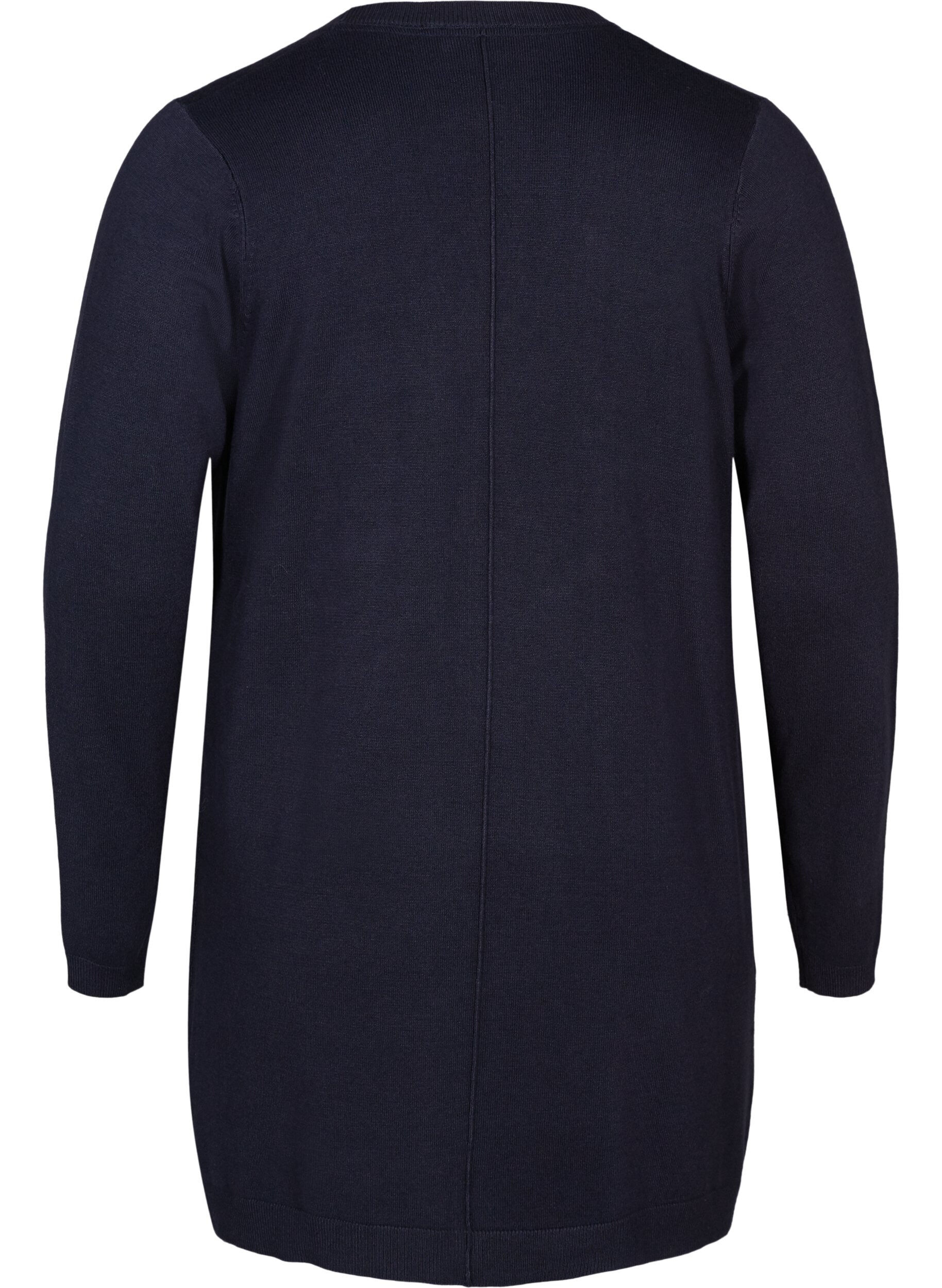 ZizziLong cardigan tricot&eacute; dans un m&eacute;lange de viscose, Bleu, Packshot image number 1