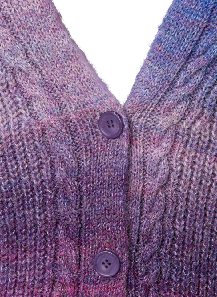 Cardigan en tricot mélangé avec boutons, Pansy Mel. Comb, Packshot image number 2