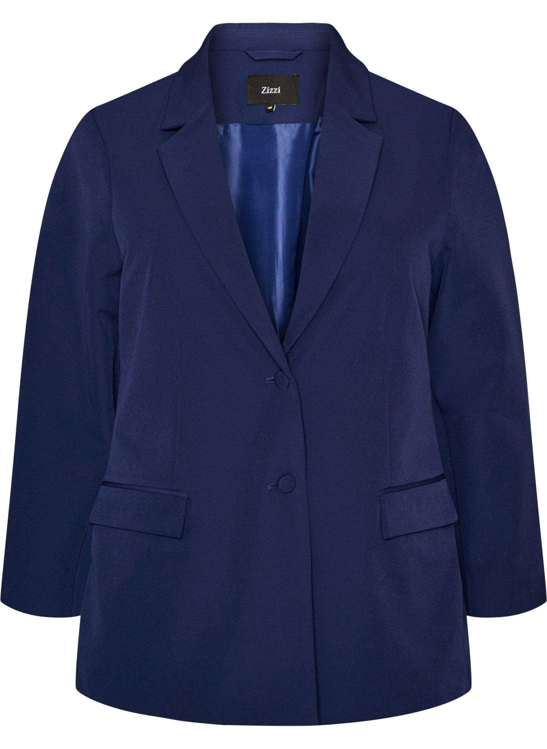 ZizziBlazer classique avec fermeture boutonn&eacute;e, Bleu, Packshot image number 0