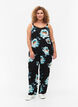 Top sans manches en viscose, Black Big Flower, Model image number 2