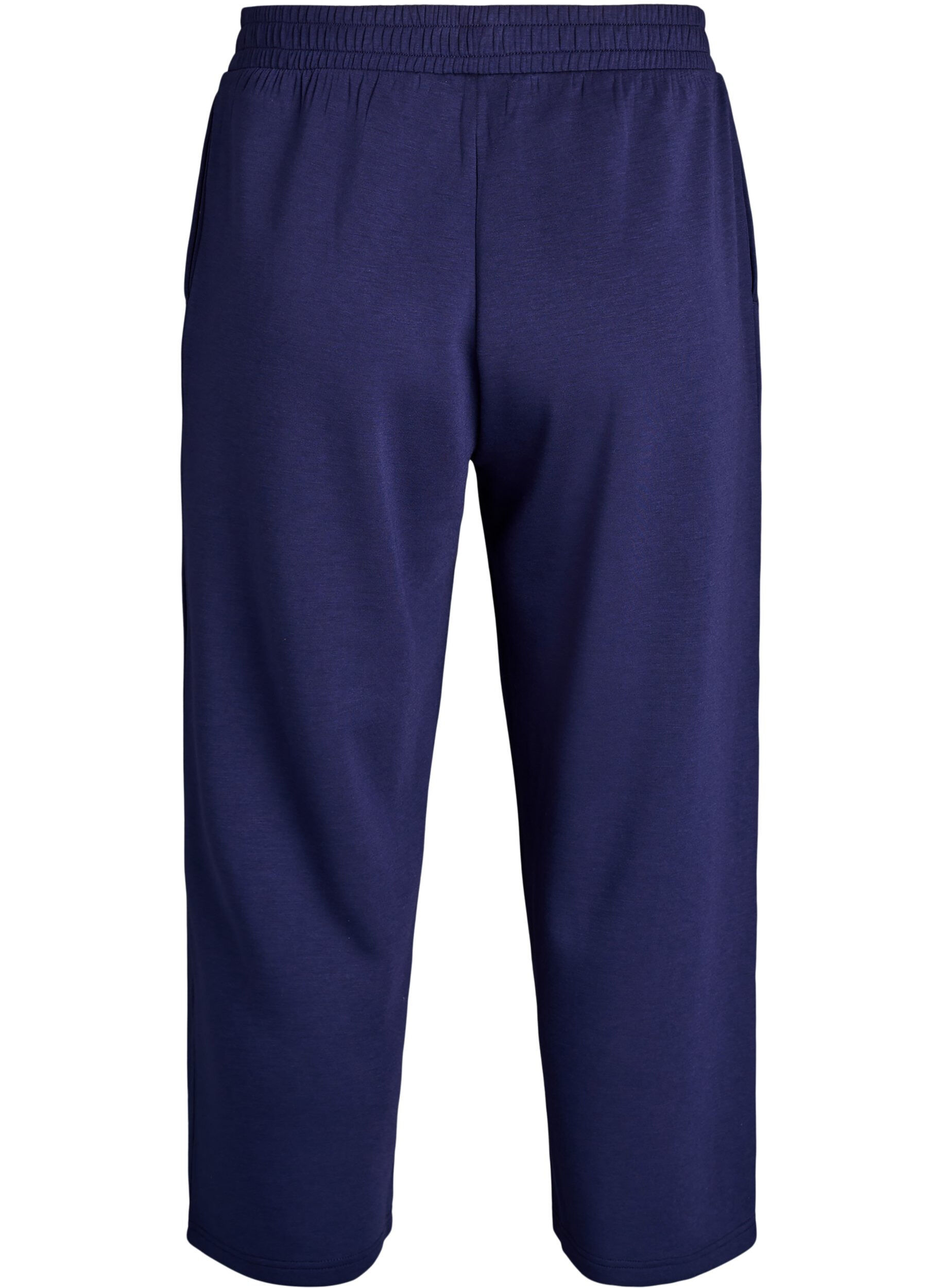 Zizzi Pantalon 7/8 en modal m&eacute;lang&eacute; avec poches, Bleu, Packshot image number 1
