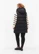 Veste longue avec capuche et poches, Noir, Model image number 2