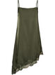 Robe en satin avec dentelle et ourlet asym&eacute;trique, Vert fonc&eacute;, Packshot image number 1