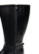 Botte haute en cuir avec boucles d&eacute;coratives, Noir, Packshot image number 3