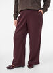 Pantalon coupe ample taille haute, Bordeaux foncé, Model image number 2