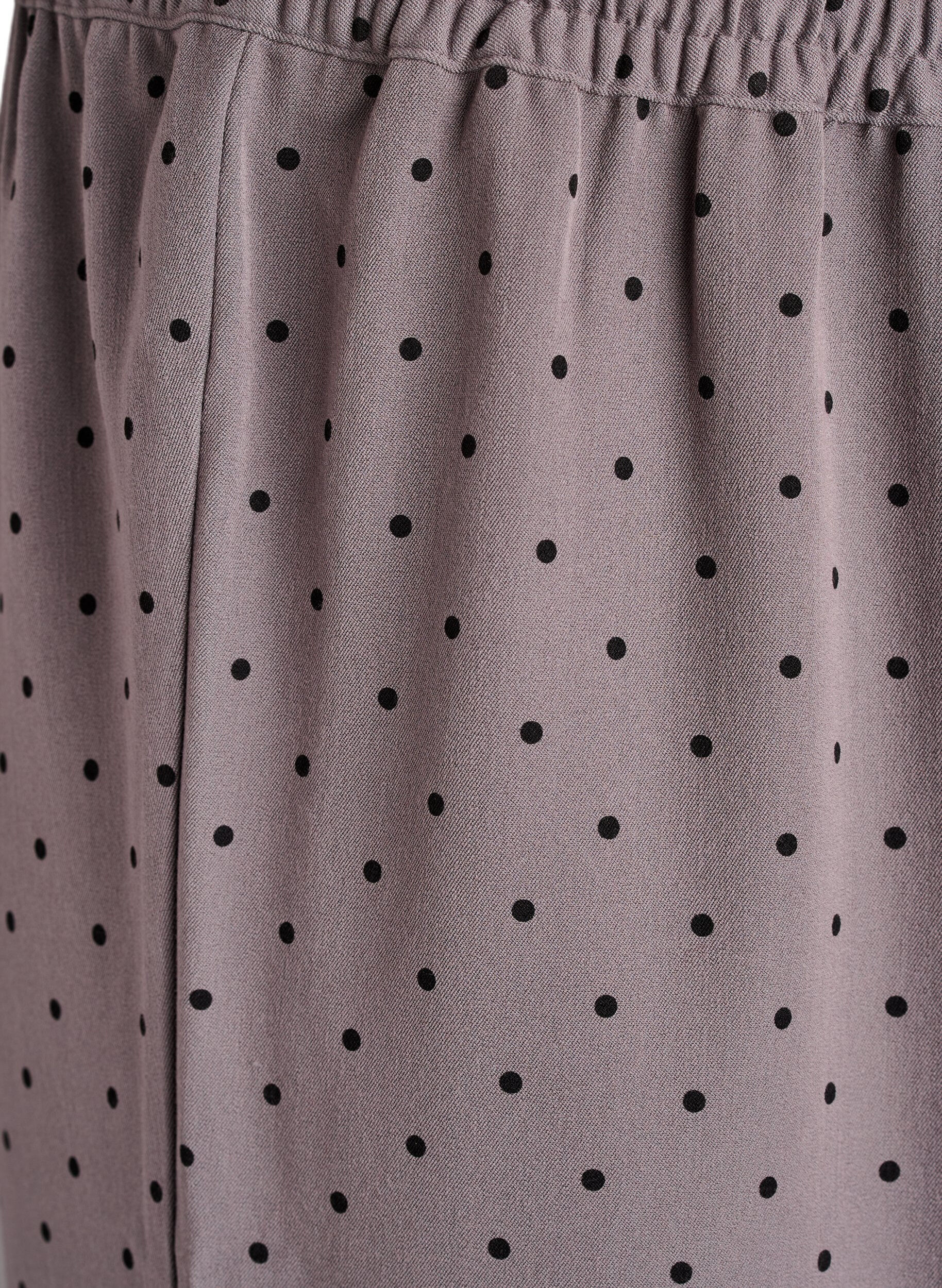 Zizzi Pantalon large &agrave; taille haute, Gris, Packshot image number 2