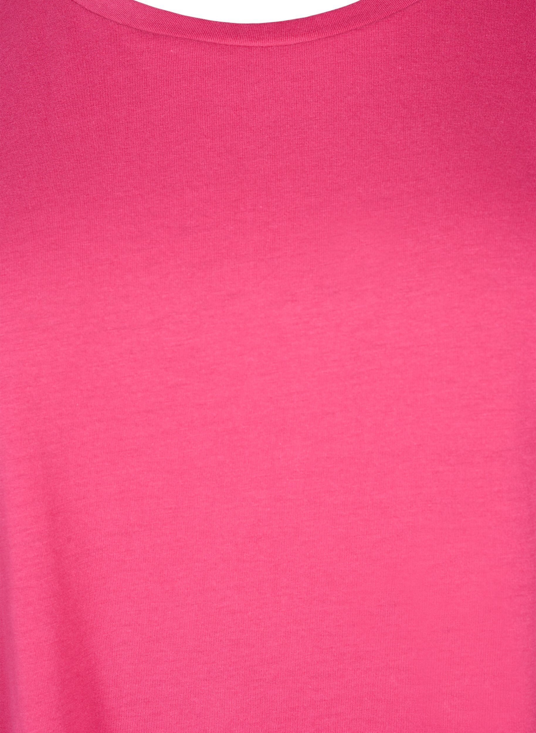 ZizziT-shirt &agrave; manches courtes en coton m&eacute;lang&eacute;, Rose, Packshot image number 2
