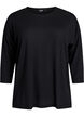 Blouse en jersey avec manches 3/4, Noir, Packshot image number 0
