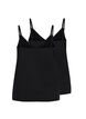 Lot de 2 hauts basiques en coton, Black/Black, Packshot image number 1