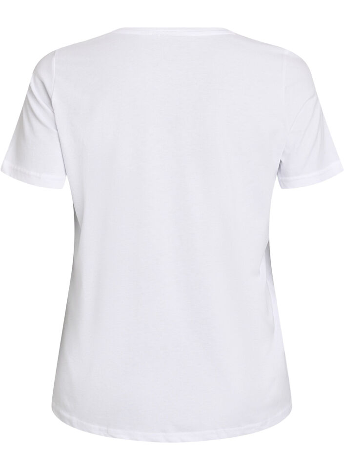 T-shirt imprim&eacute;, Blanc, Packshot