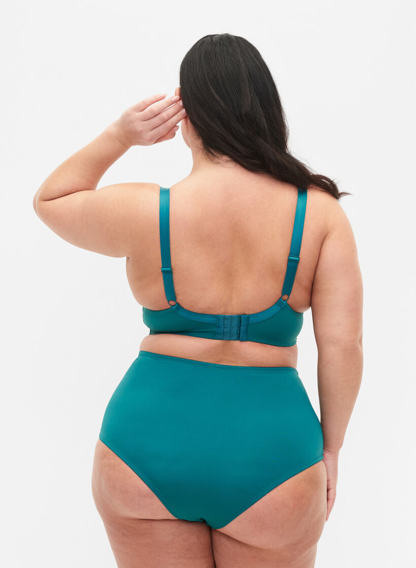 Culotte avec dentelle et taille haute, Green-Blue Slate, Model image number 1