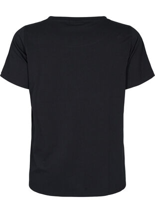 T-shirt avec imprimé en coton et à manches courtes, Black Take The Time, Packshot image number 1