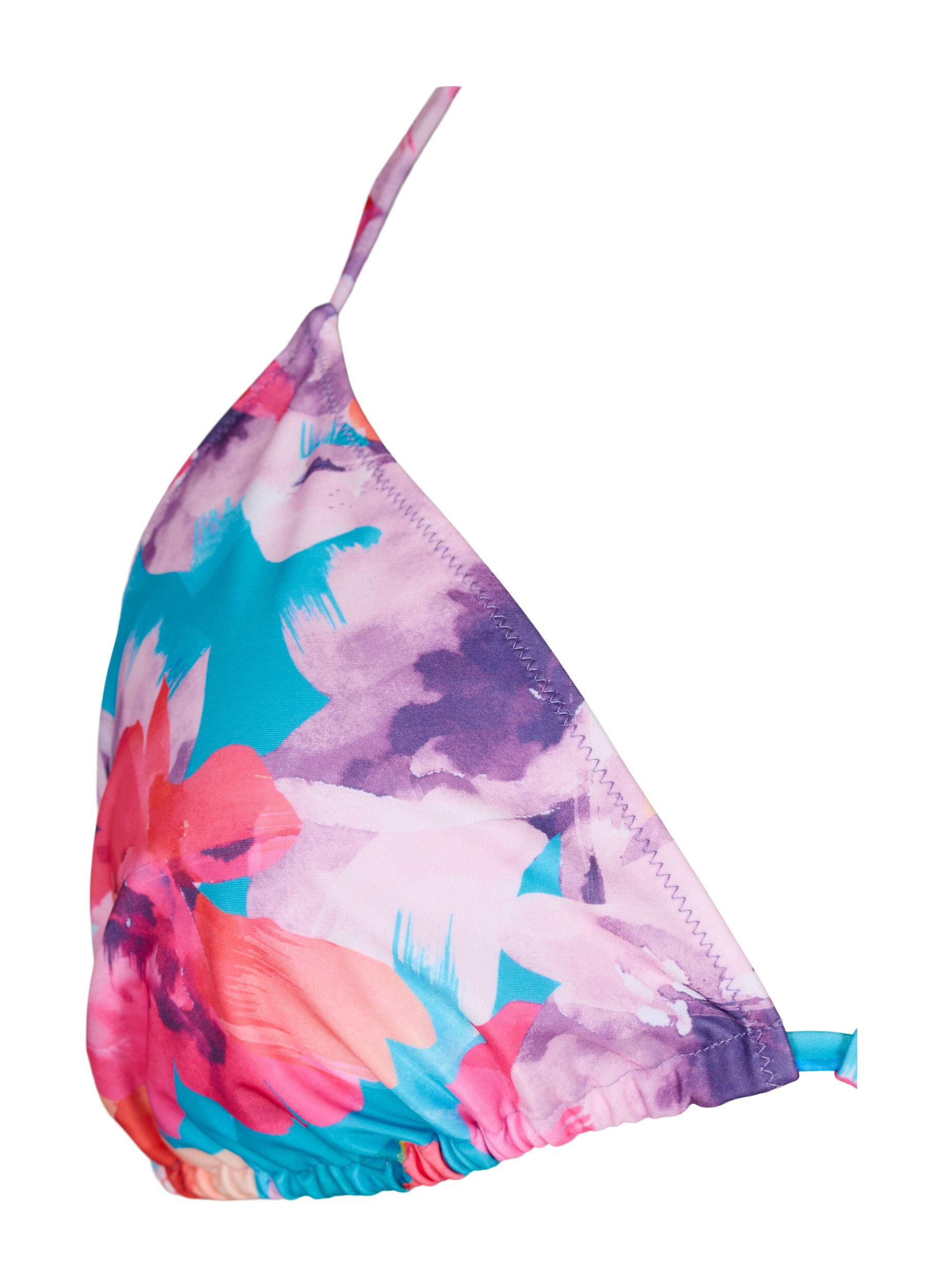 Zizzi Soutien-gorge bikini triangle avec imprim&eacute;, Rose, Packshot image number 2