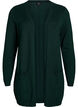 Long cardigan tricot&eacute; en m&eacute;lange de viscose, Vert fonc&eacute;, Packshot image number 0