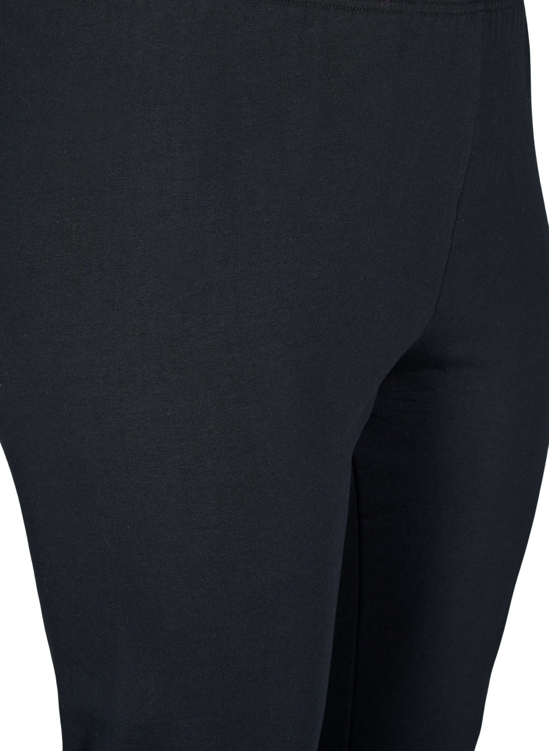 Zizzi Pantalon &eacute;vas&eacute; en jersey, Noir, Packshot image number 2