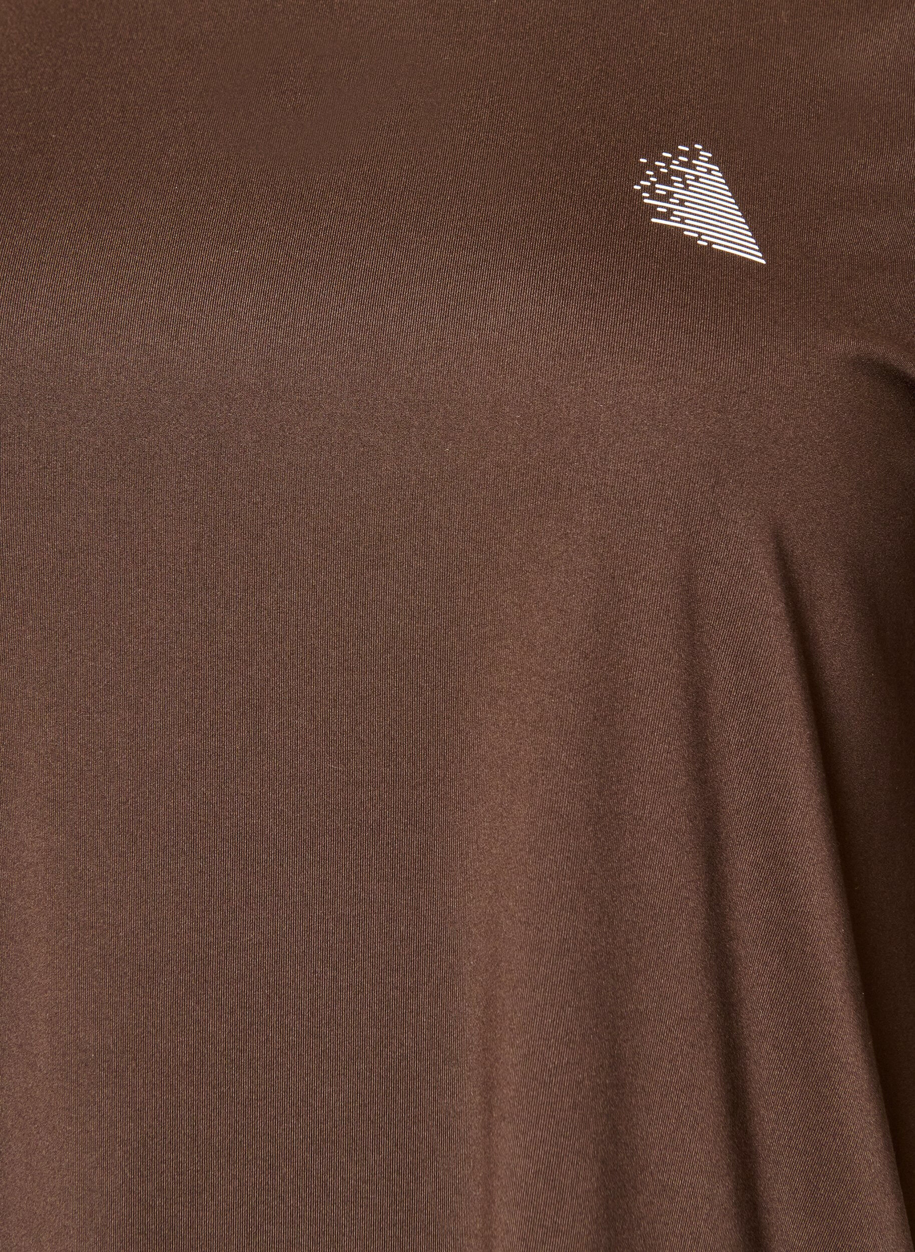 ZizziSports top with 3/4 sleeves, Marron, Packshot image number 2