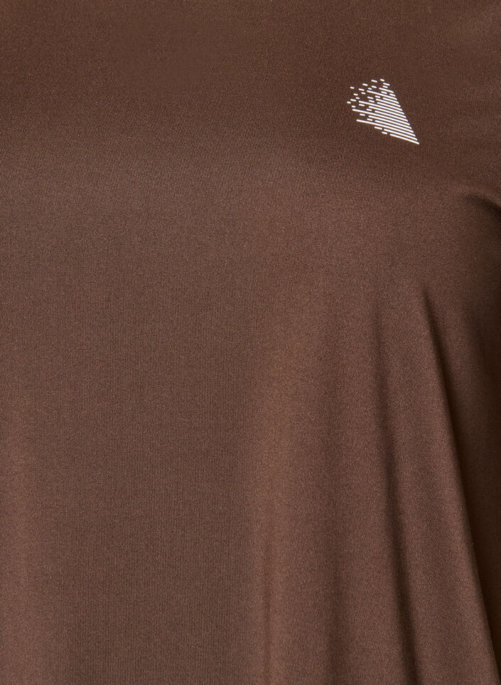 Sports top with 3/4 sleeves, Marron, Packshot image number 2