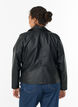 Veste en cuir imit&eacute; de motard, Noir, Model image number 2