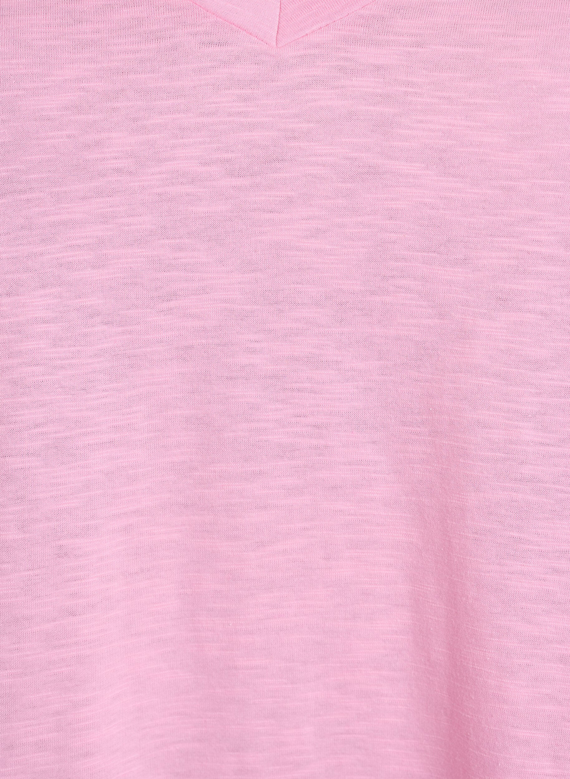 ZizziT-shirt basique &agrave; manches courtes avec col en V, Rose, Packshot image number 2