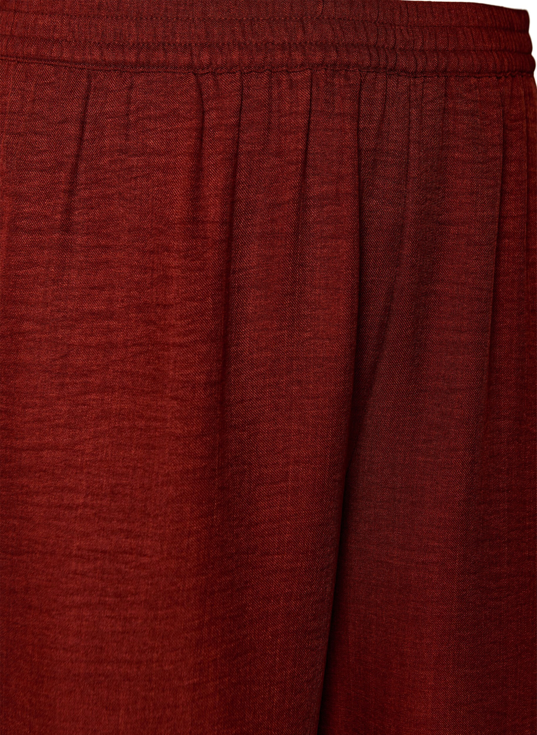 ZizziPantalon ample avec ceinture &eacute;lastique et poches, Bordeaux, Packshot image number 2