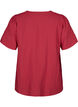 Chemisier à manches courtes en viscose avec broderie, Rouge, Packshot image number 1
