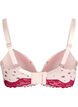 Soutien-gorge coqu&eacute; &agrave; imprim&eacute; floral et dentelle, Rose, Packshot image number 1