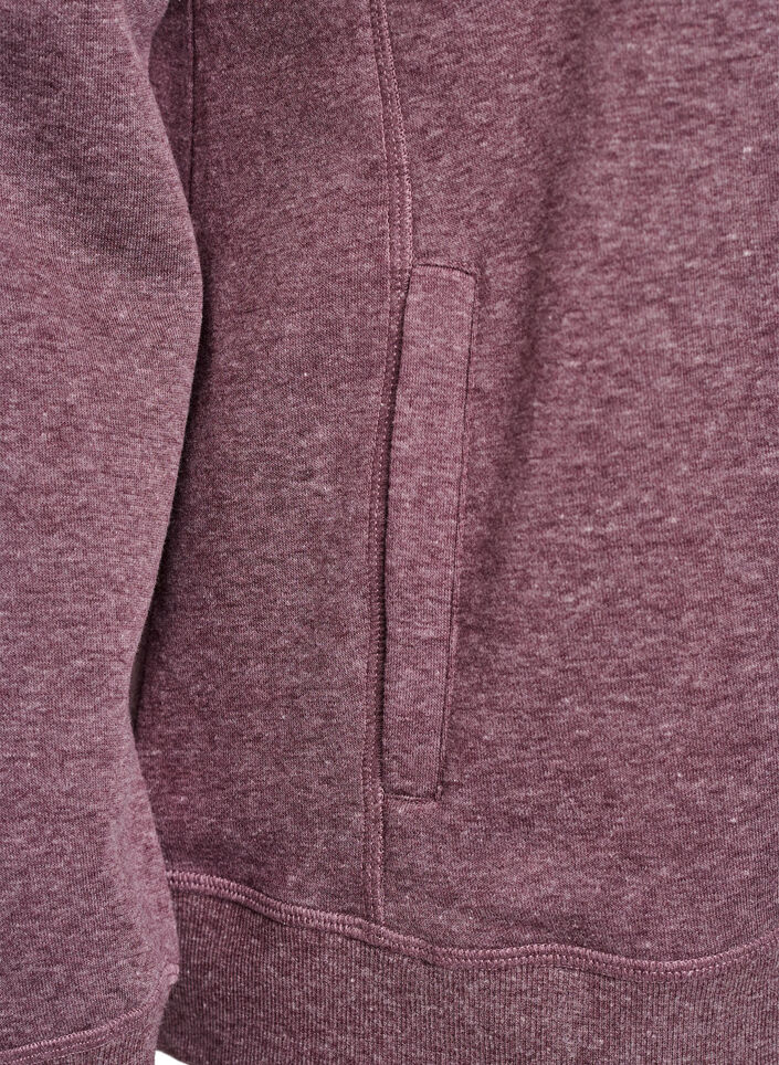 Sweat &agrave; col montant et poches, Bordeaux, Packshot image number 3