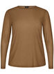 Blouse en mesh &agrave; manches longues, Marron, Packshot image number 0