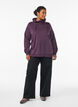 Sweat &agrave; col montant et poches, Violet, Model image number 1