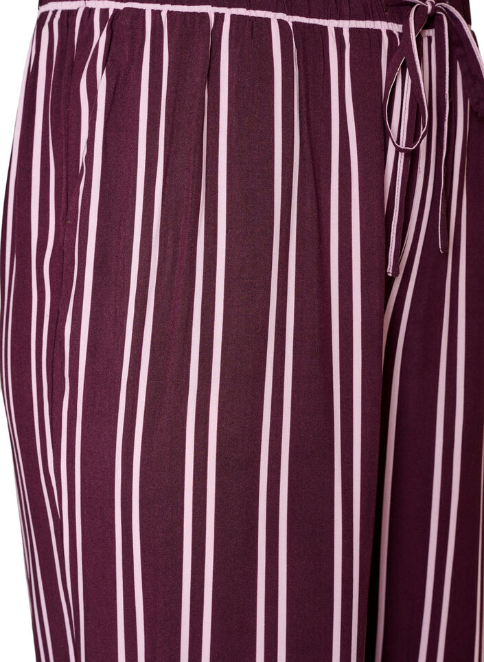 Bas de pyjama ample &agrave; rayures, Bordeaux fonc&eacute;, Packshot image number 2