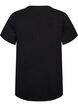 T-shirt en viscose avec strass, Noir, Packshot image number 1