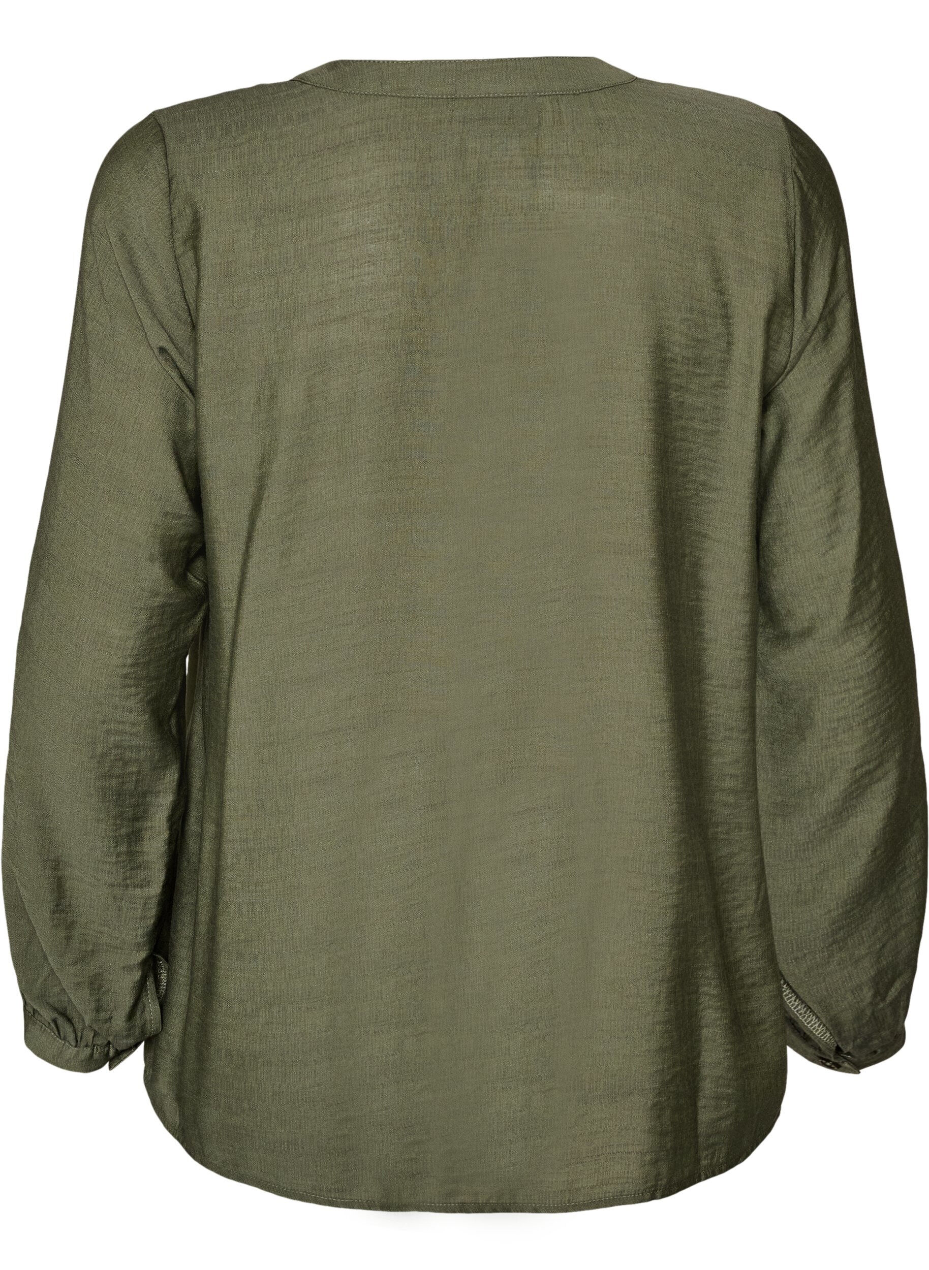 ZizziChemise en viscose avec manches brod&eacute;es, Vert, Packshot image number 1