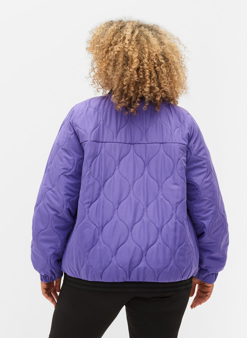 Blouson bombardier avec poches et paillettes, Passion Flower, Model image number 1