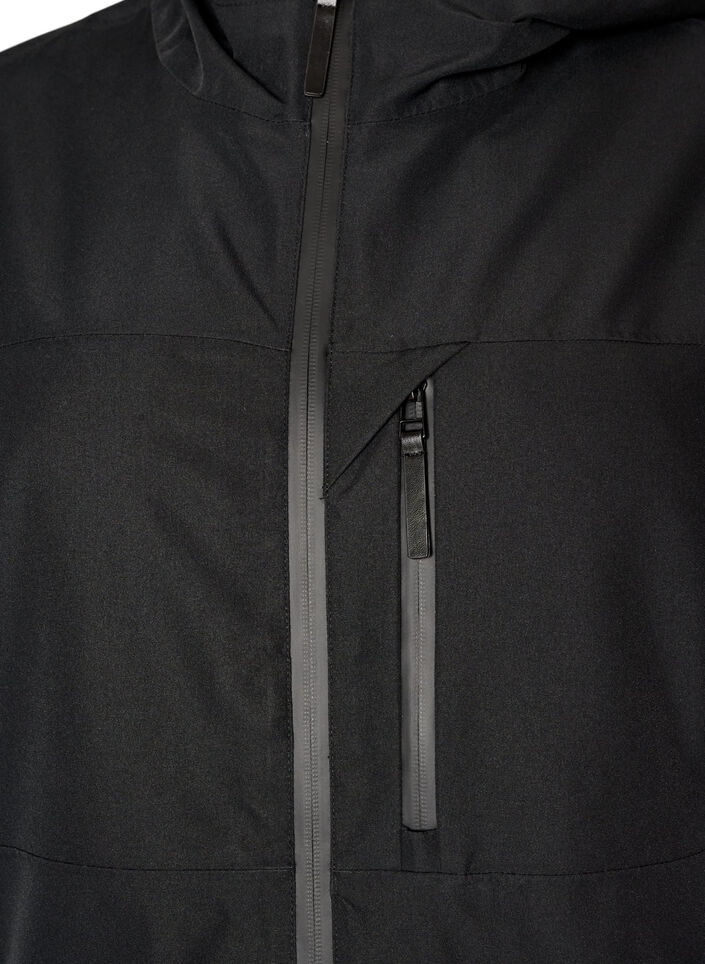 Veste de ski avec capuche et poches zipp&eacute;es, Noir, Packshot image number 2