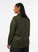 Blouse avec col de chemise et col en V, Vert fonc&eacute;, Model image number 2