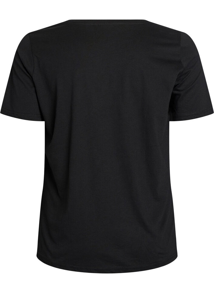 T-shirt imprim&eacute;, Noir, Packshot image number 1