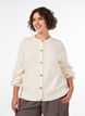 Cardigan en maille douce avec boutons dor&eacute;s, Vanille, Model image number 0