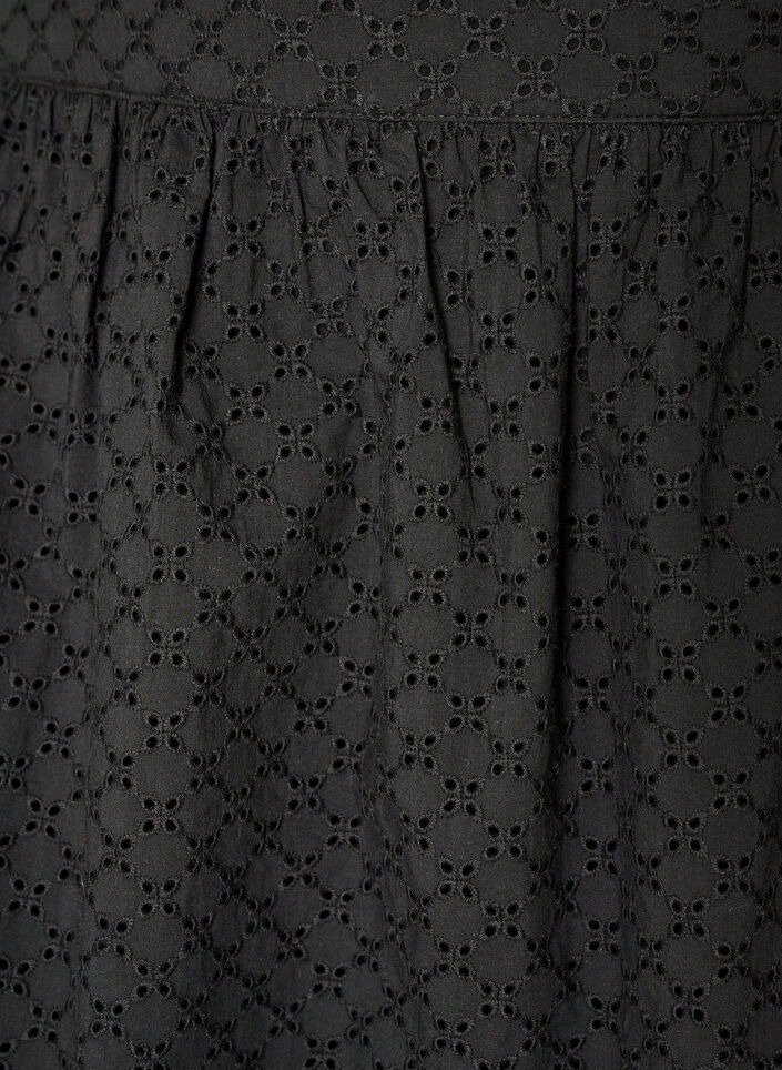 Jupe courte en broderie anglaise avec ceinture &eacute;lastique, Noir, Packshot image number 2