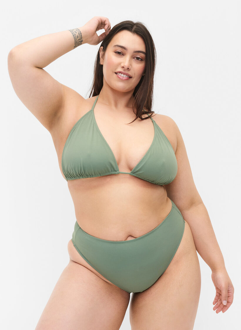 Culotte de bikini Tai à taille régulière, Vert clair, Model image number 0