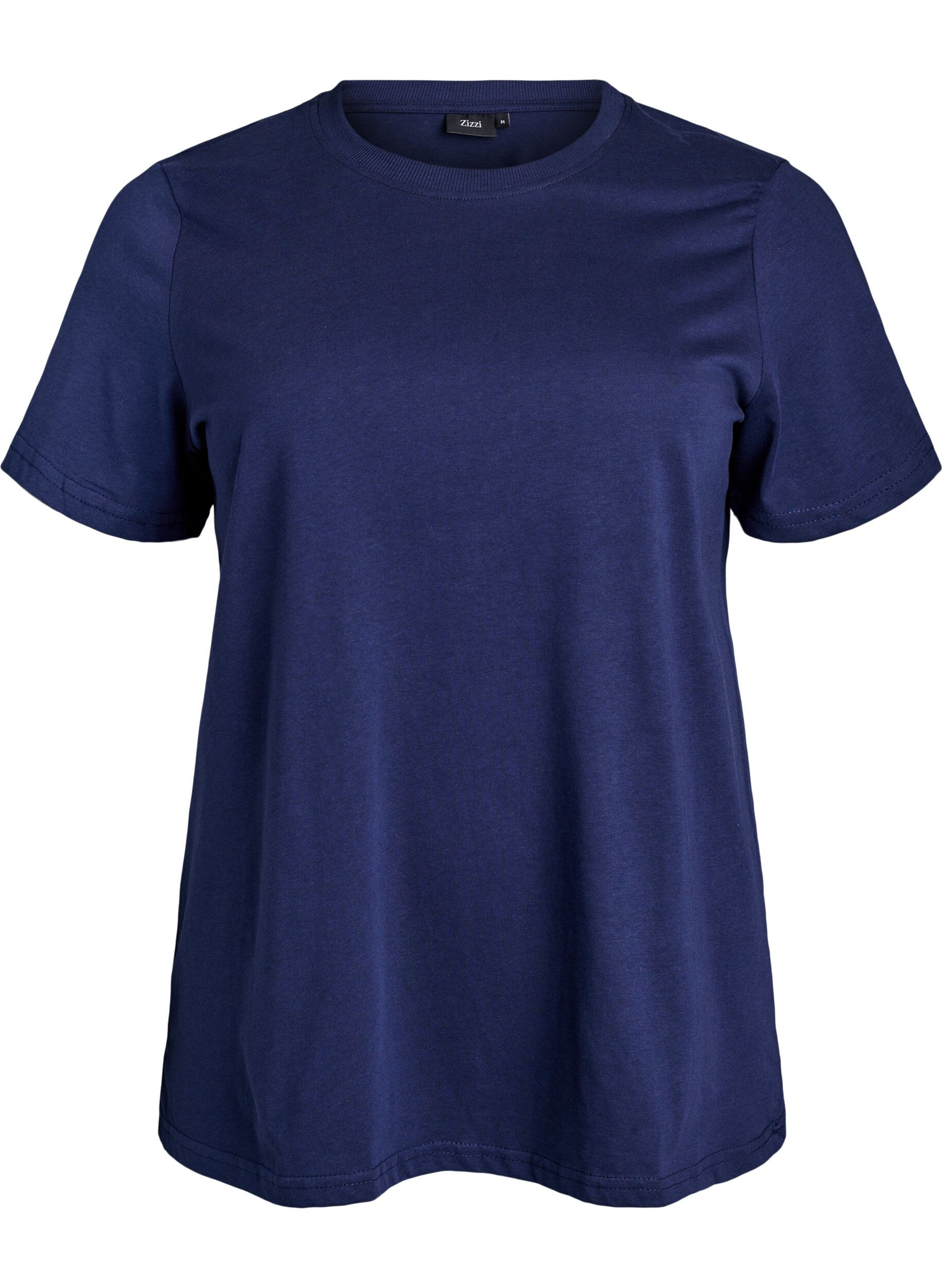 ZizziT-shirt basique en coton &agrave; col rond, Bleu, Packshot image number 0