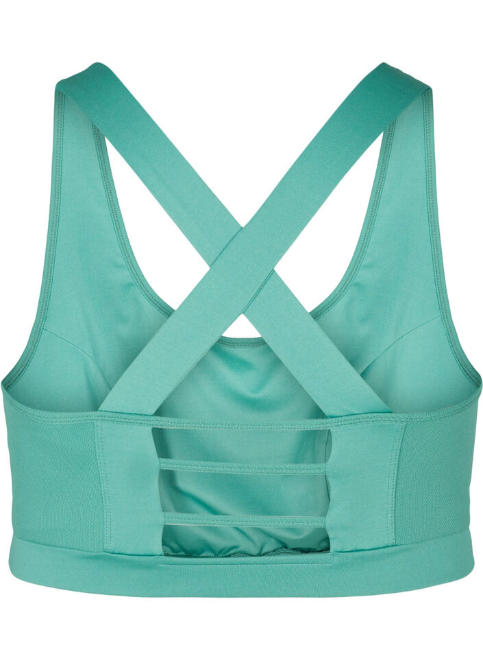 Brassière de sport avec détails au dos, Deep Sea, Packshot image number 1
