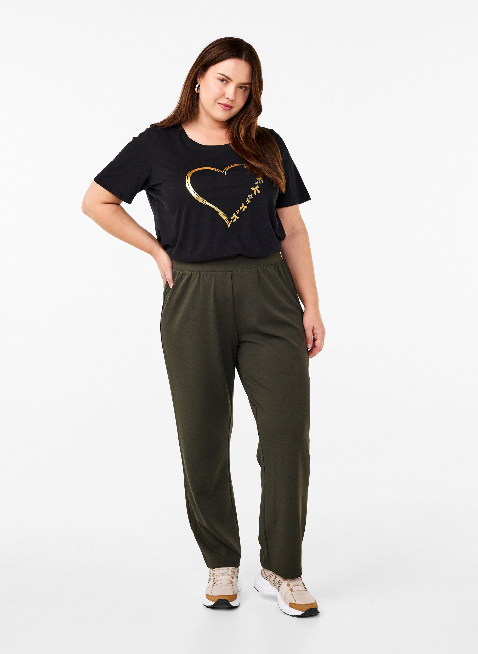 Zizzi FLASH &ndash; T-shirt avec motif, Noir, Model image number 1