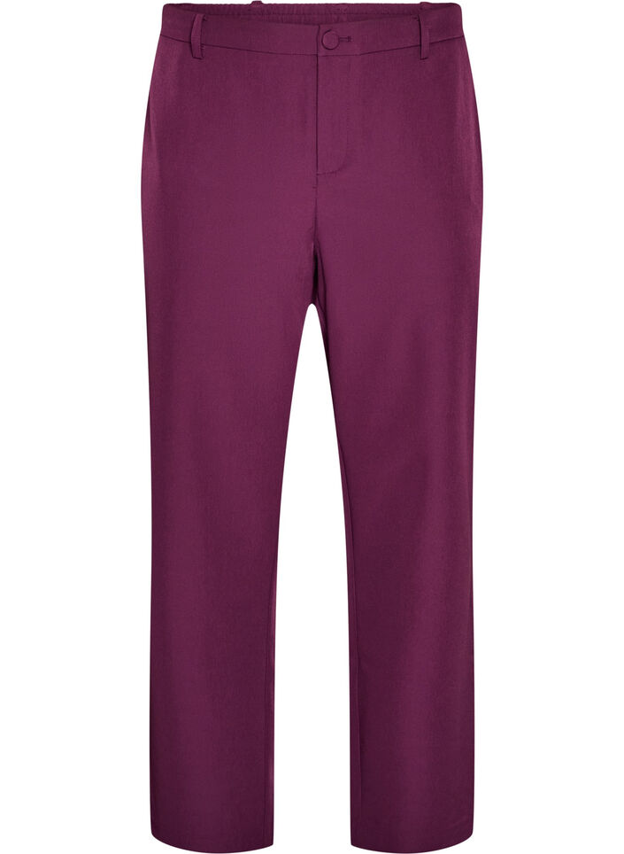 Pantalon avec poches et jambes droites, Violet, Packshot image number 0