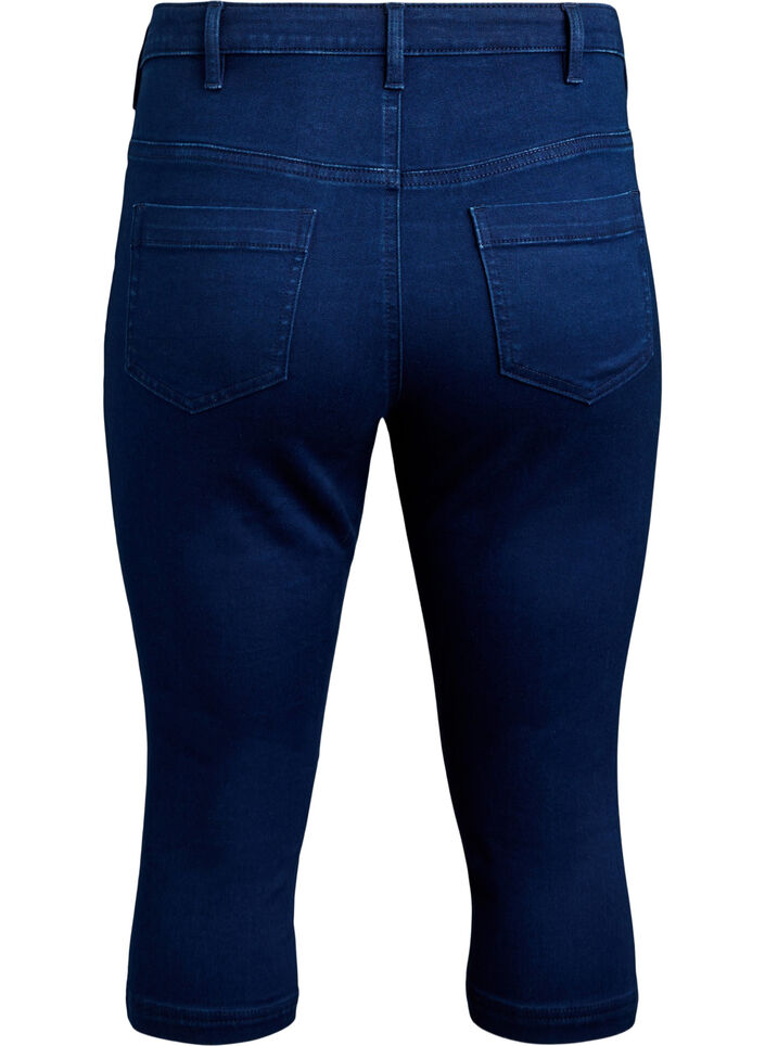 Jean capri Amy &agrave; taille haute et coupe super slim, Bleu, Packshot image number 1